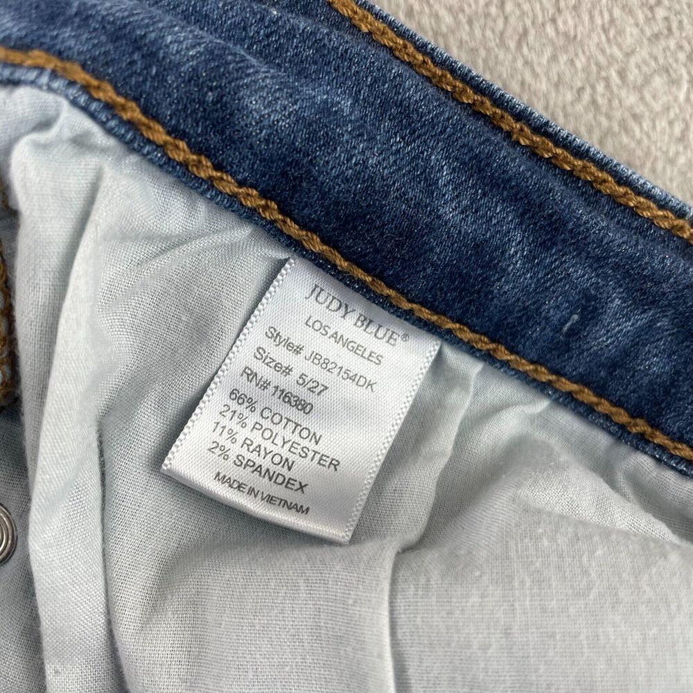 Judy Blue‎ Capri Fit Jeans Women 5/27 Blue Wash Straight Leg Stretch JB82154DK - Picture 9 of 9